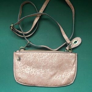 Joy Susan Dusty Pink Leopard Print Crossbody